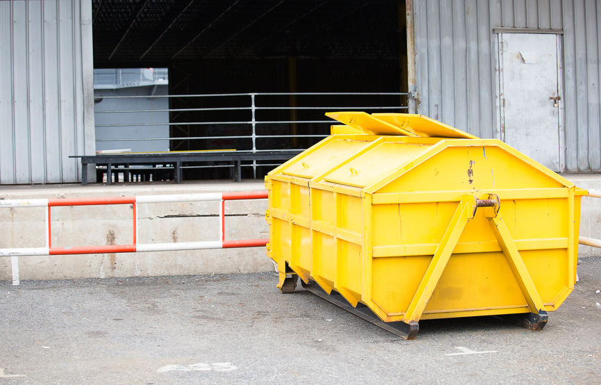 Well maintained industrial trash compactor